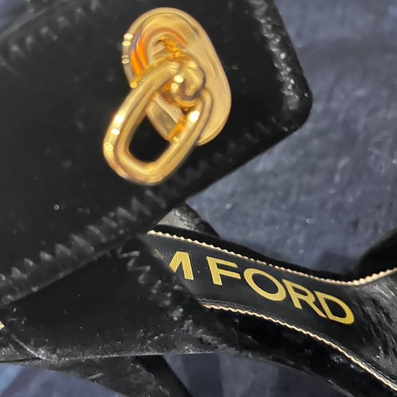 NEW Tom Ford satin & velvet ankle-wrap sandals! - Picture 2 of 7